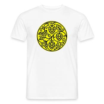 Hops Barley Malt Symbol - Men's T-Shirt - white - Front - AI Model Male 178 dark (178cm)