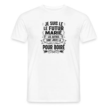 Ich bin der zukünftige Bräutigam, 1/3 Junggesellenabschied - Männer T-Shirt - Weiß - Vorne - AI Model Male 178 dark (178cm)