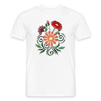 Fleur - T-shirt homme - blanc - Devant - AI Model Male 178 dark (178cm)