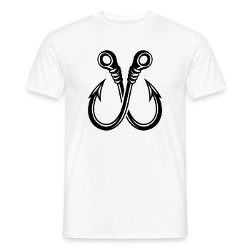 Fishing Hook Icon Fishing - Men's T-Shirt - white - Front - AI Model Male 178 dark (178cm)