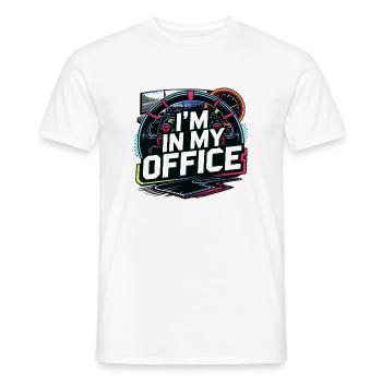 Ich bin in meinem Büro - Männer T-Shirt - Weiß - Vorne - AI Model Male 178 dark (178cm)