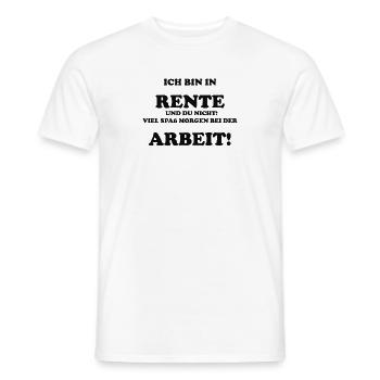 Rentnerwitz: Nie Mehr Frühdienst - Männer T-Shirt - Weiß - Vorne - AI Model Male 178 dark (178cm)