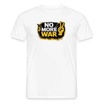 War No More – Sticker Peace & Humanity  - T-shirt homme - blanc - Devant - AI Model Male 178 dark (178cm)