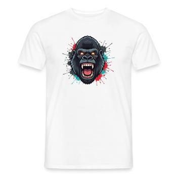 Ape Roar Farbexplosion - Männer T-Shirt - Weiß - Vorne - AI Model Male 178 dark (178cm)