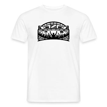 Silhouette des supporters du stade - T-shirt homme - blanc - Devant - AI Model Male 178 dark (178cm)