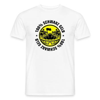 Schwarz Gelb Fans - Männer T-Shirt - Weiß - Vorne - AI Model Male 178 dark (178cm)