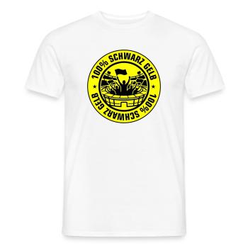 Schwarz Gelb Fans - Männer T-Shirt - Weiß - Vorne - AI Model Male 178 dark (178cm)