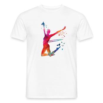 Gymnastique, cercleaux, gymnastique rythmique - T-shirt homme - blanc - Devant - AI Model Male 178 dark (178cm)