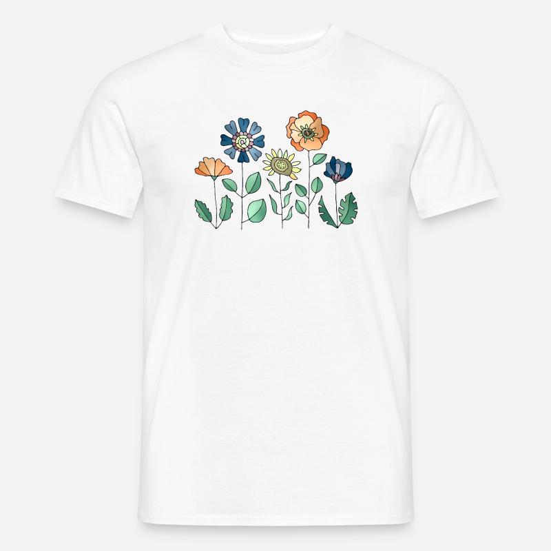 Blumen - Männer T-Shirt - Weiß