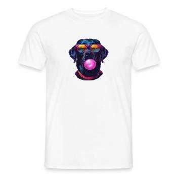 Labbie with bubblegum - Men's T-Shirt - white - Front - AI Model Male 178 dark (178cm)