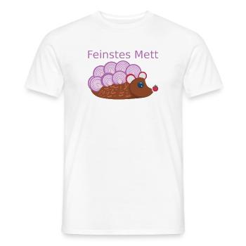 Der Mettigel: Feinstes Mett! (Nr.2) - Männer T-Shirt - Weiß - Vorne - AI Model Male 178 dark (178cm)