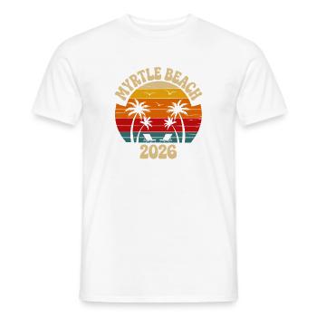 Myrtle Beach Retro Sunset 2026 - Men's T-Shirt - white - Front - AI Model Male 178 dark (178cm)