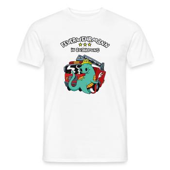 Feuerwehrmann in Ausbildung Feuerwehrausbildung - Männer T-Shirt - Weiß - Vorne - AI Model Male 178 dark (178cm)