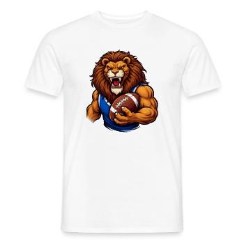 Mascotte de football Lion - T-shirt homme - blanc - Devant - AI Model Male 178 dark (178cm)