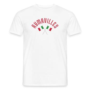 Aymavilles italienische Flaggen - Männer T-Shirt - Weiß - Vorne - AI Model Male 178 dark (178cm)