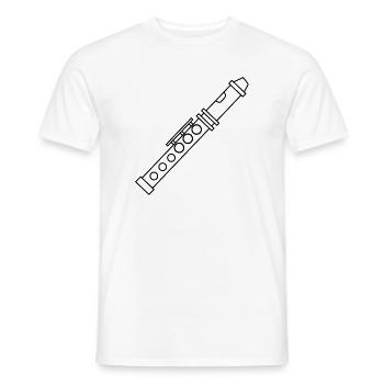 Flûte - T-shirt homme - blanc - Devant - AI Model Male 178 dark (178cm)