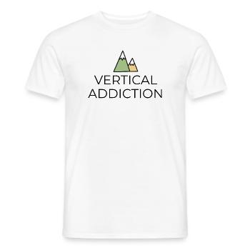 Vertical Addiction - Design with Mountain Peaks - Men's T-Shirt - white - Front - AI Model Male 178 dark (178cm)