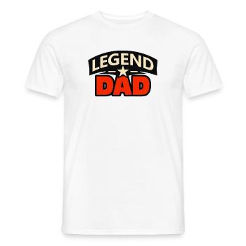 Legend dad – Funny Father Design - Men's T-Shirt - white - Front - AI Model Male 178 dark (178cm)