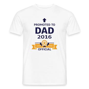 Beförderung zum Vater 2016 - Männer T-Shirt - Weiß - Vorne - AI Model Male 178 dark (178cm)