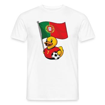 Maillot de supporter portugais pour les fans fiers - T-shirt homme - blanc - Devant - AI Model Male 178 dark (178cm)