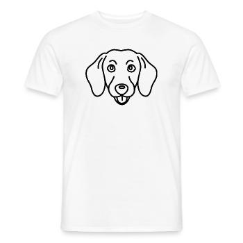 Kopf_Dackel - T-shirt homme - blanc - Devant - AI Model Male 178 dark (178cm)