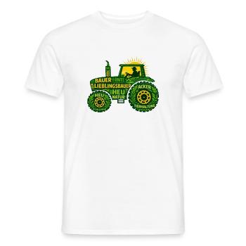 Lieblingsbauer Traktor Geschenk für Landwirte - Männer T-Shirt - Weiß - Vorne - AI Model Male 178 dark (178cm)