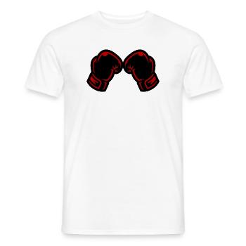 Boxing Gloves Icon Logo - Men's T-Shirt - white - Front - AI Model Male 178 dark (178cm)
