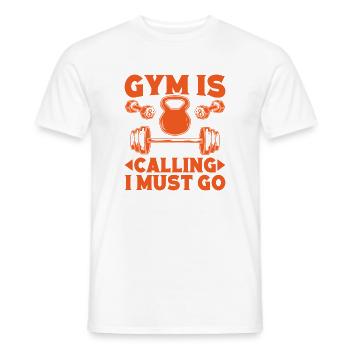 La motivation fitness de la salle de sport du bodybuilder appelle un must - T-shirt homme - blanc - Devant - AI Model Male 178 dark (178cm)