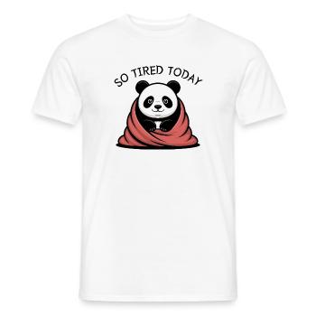 Panda Kuscheltraum unter Decke - Männer T-Shirt - Weiß - Vorne - AI Model Male 178 dark (178cm)