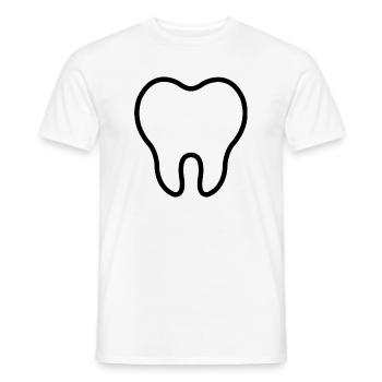 Zahn - Männer T-Shirt - Weiß - Vorne - AI Model Male 178 dark (178cm)