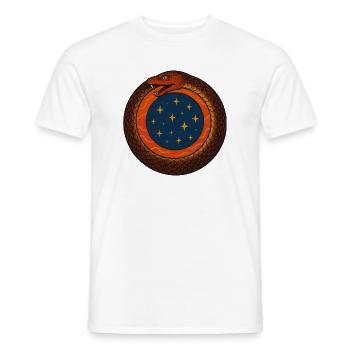 Cosmic Ouroboros Emblem - Men's T-Shirt - white - Front - AI Model Male 178 dark (178cm)