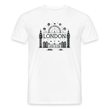 London Night Big Ben Wheel - Männer T-Shirt - Weiß - Vorne - AI Model Male 178 dark (178cm)