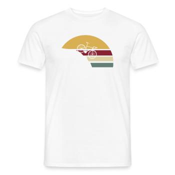 Bicycle Retro Downhill - Men's T-Shirt - white - Front - AI Model Male 178 dark (178cm)
