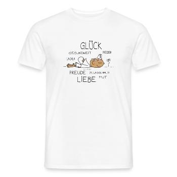 Kraftwörter - Männer T-Shirt - Weiß - Vorne - AI Model Male 178 dark (178cm)