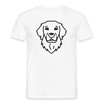 Head Golden Retriever - Men's T-Shirt - white - Front - AI Model Male 178 dark (178cm)