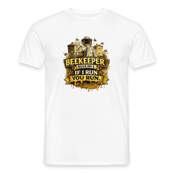 Beekeeper Rule - Imker Bienen Honig Biene - Männer T-Shirt - Weiß - Vorne - AI Model Male 178 dark (178cm)