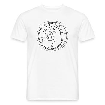 Plan de pizza Hamster Balanced Bike - T-shirt homme - blanc - Devant - AI Model Male 178 dark (178cm)