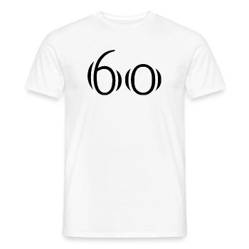 60. 60 JAHRE. 60-JÄHRIGES JUBILÄUM. 60. GEBURTSTAG. - Männer T-Shirt - Weiß - Vorne - AI Model Male 178 dark (178cm)