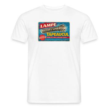 Lampe Tapeaucul – Reference 7eme compagnie - T-shirt homme - blanc - Devant - AI Model Male 178 dark (178cm)