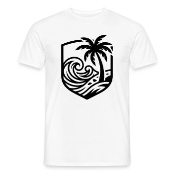 Palmen Strand Ozean - Männer T-Shirt - Weiß - Vorne - AI Model Male 178 dark (178cm)