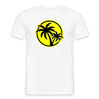 Palm Tree Symbol Beach - Men's T-Shirt - white - Front - AI Model Male 178 dark (178cm)