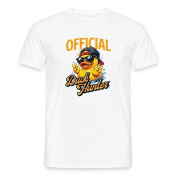 Amoureux officiel officiel du canard canard en caoutchouc - T-shirt homme - blanc - Devant - AI Model Male 178 dark (178cm)