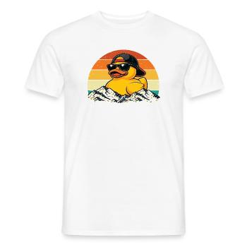 Canard en caoutchouc Amoureux du canard Canard Petit Canard - T-shirt homme - blanc - Devant - AI Model Male 178 dark (178cm)