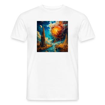 Astral City and Solar Wringing - Men's T-Shirt - white - Front - AI Model Male 178 dark (178cm)