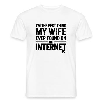 Dictons sur Internet : cadeau drôle - T-shirt homme - blanc - Devant - AI Model Male 178 dark (178cm)