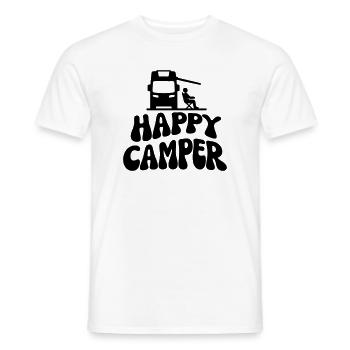Campeur heureux - T-shirt homme - blanc - Devant - AI Model Male 178 dark (178cm)