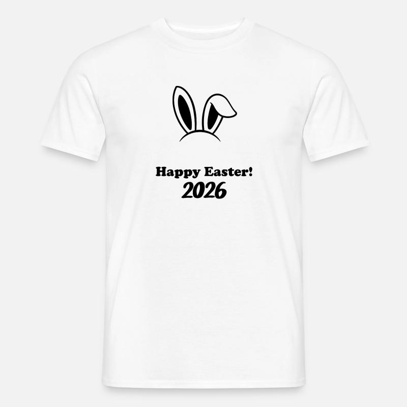 Happy Easter 2026 - Easter Bunny Design - Men’s T-shirt - white