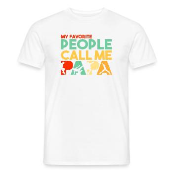 Parkour Papa Traceur Silhouette Retro Sportkunst - Männer T-Shirt - Weiß - Vorne - AI Model Male 178 dark (178cm)