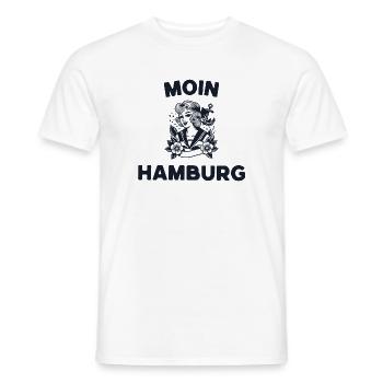 Moin Hamburg Millésime - T-shirt homme - blanc - Devant - AI Model Male 178 dark (178cm)