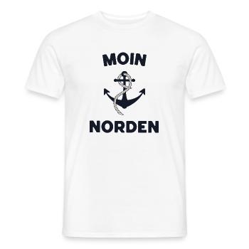 Moin Norden – Maritime Anchor Design - Men's T-Shirt - white - Front - AI Model Male 178 dark (178cm)